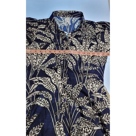Live 4 Truth Midi Dress Women's Small Navy Blue Boho Tropical NEW - Picture 7 of 12
